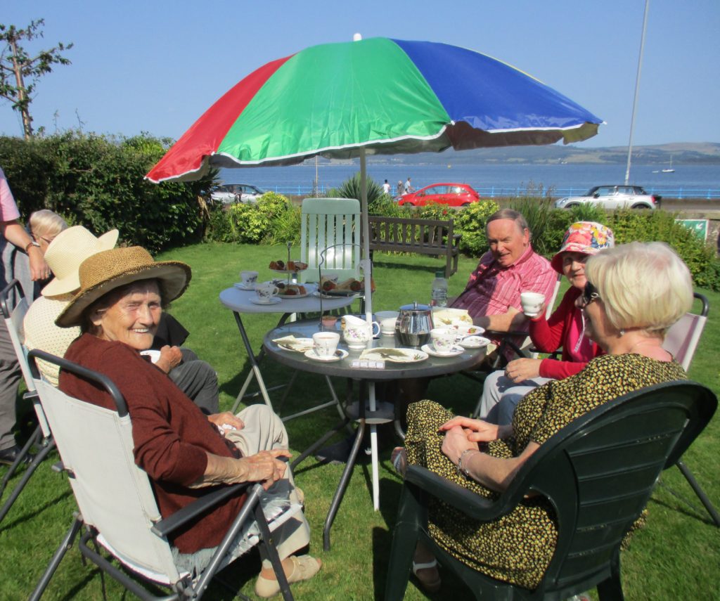 Abbeyfield residents at the Greenock outdoor hub