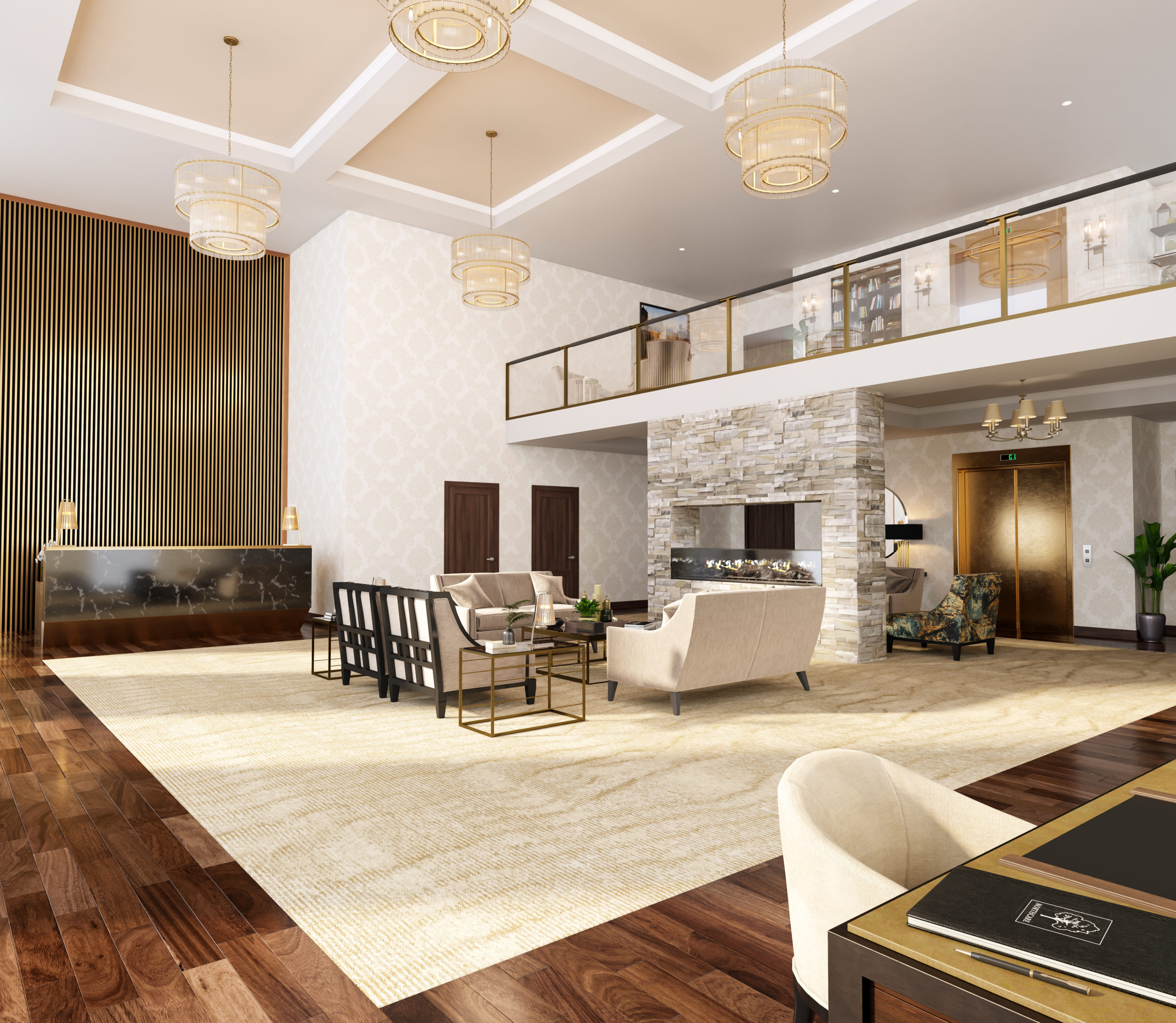 CGI of the Drumby care home reception 