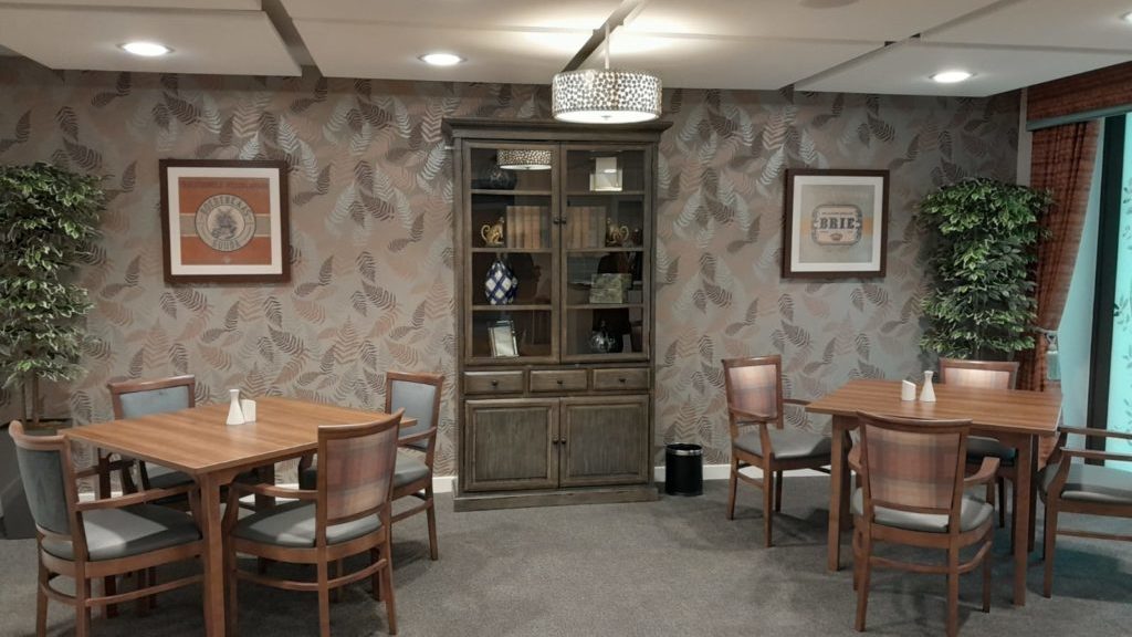 A dining area at MACC Care's Surbitonian Gardens