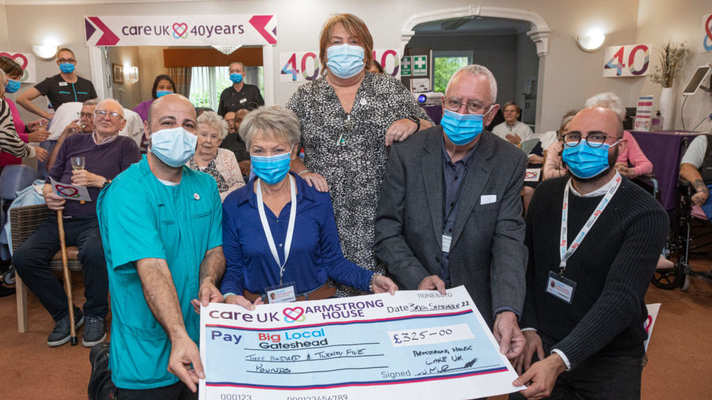 Armstrong House raise money for local charit to celebrate Care UK's 40th Anniversary