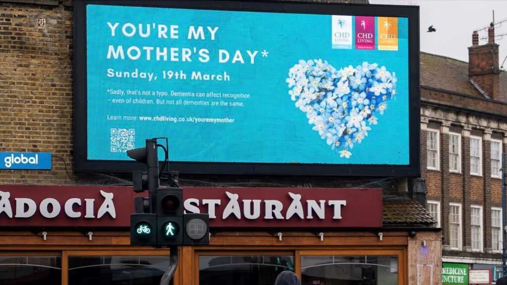 The billboard campaign is one of a number of CHD Living is boosting dementia awareness
