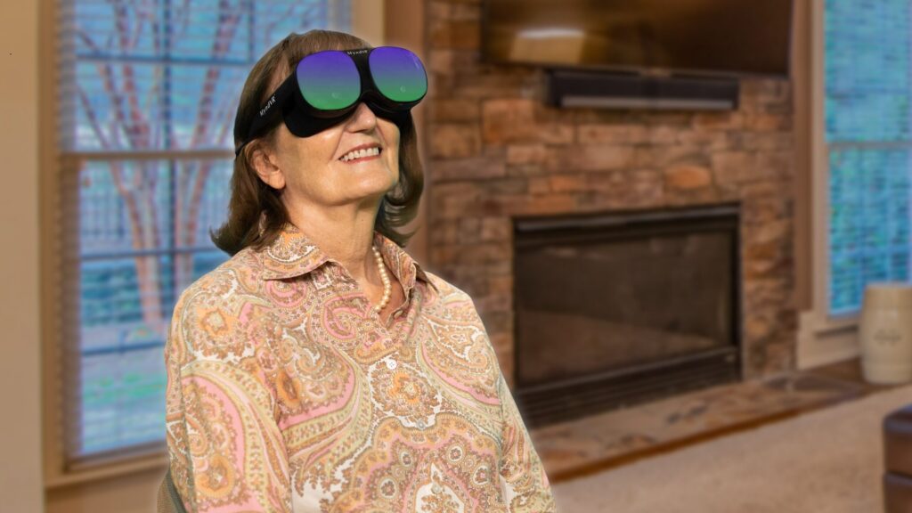 The pioneering MyndVR lightweight immersive glasses in action