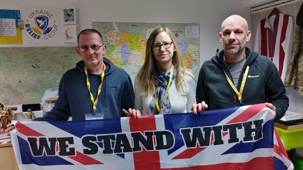 The Ukraine Relief Group leadership l-r: Matt Bowden, logistics co-ordinator, Sue Ramsay, chief operating officer and founder Rich Akehurst