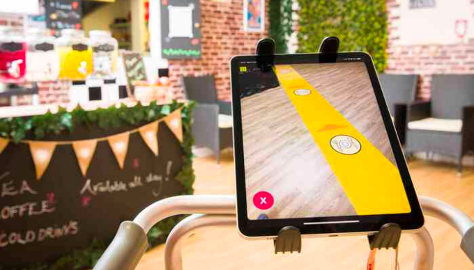 The augmented reality platform places a virtual ‘yellow brick road’ within community spaces such as shops, parks and museums, enabling people with dementia or memory loss to find their way around