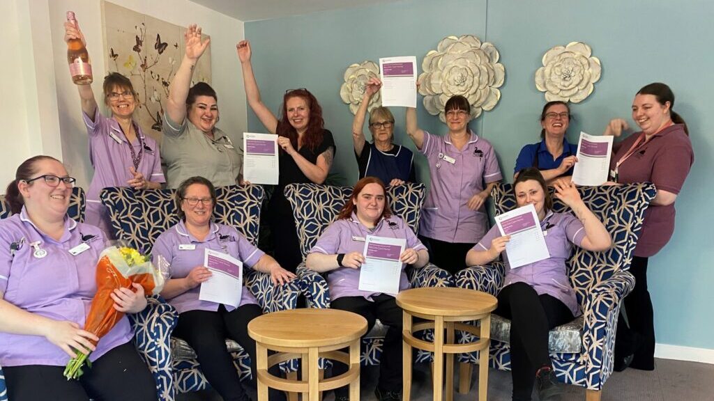 Staff at Beccles celebrate their Good CQC rating