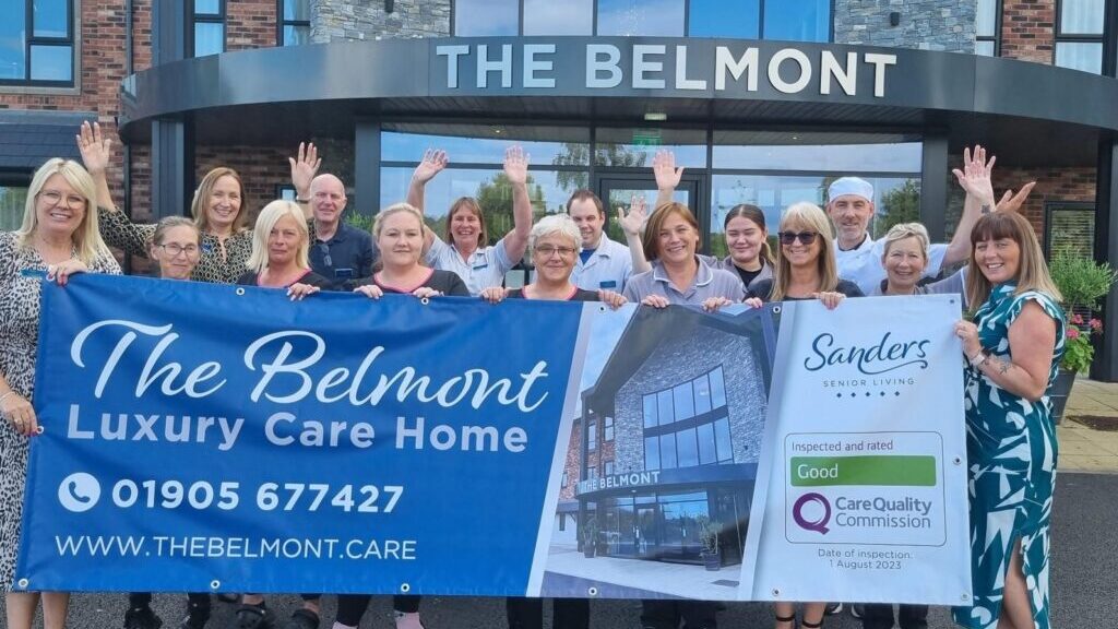 Sanders Senior Living staff at The Belmont celebrate their Good rating
