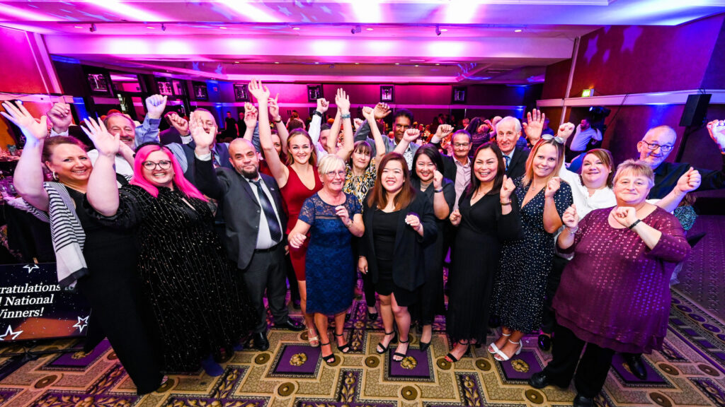 Staff celebrate at The Barchester Care Awards 2023 in Manchester