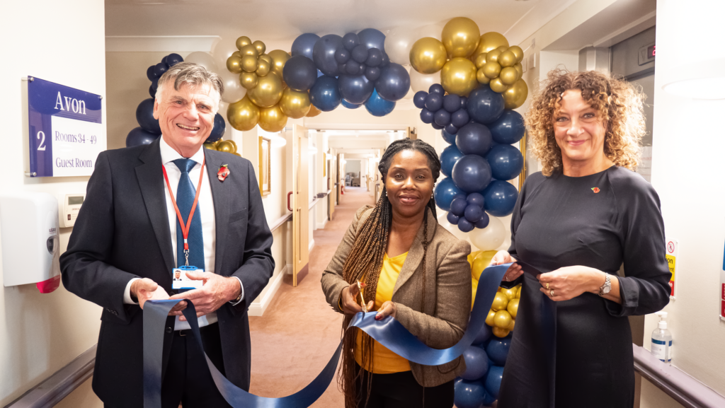 Agincare founder and chairman Derek Luckhurst, Cllr Evelyn Akoto Southwark Council cabinet member for health and wellbeing and Agincare chief executive Raina Summerson officially open the Avon Unit at Waterside Care Home in Peckham