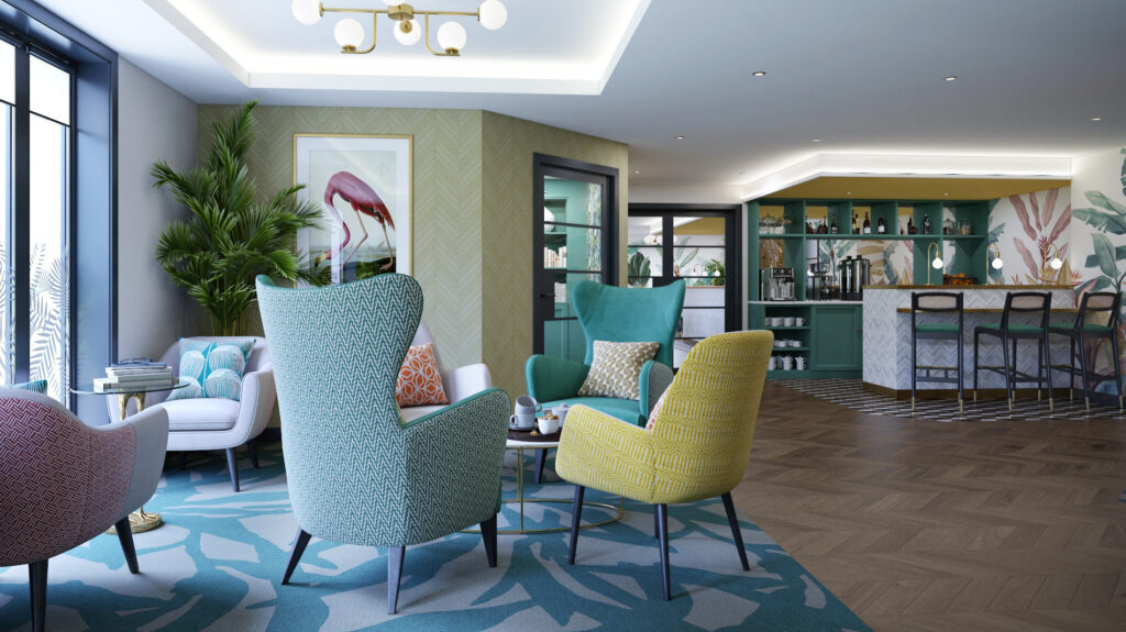 A bar and lounge area at a Birchgrove retirement village