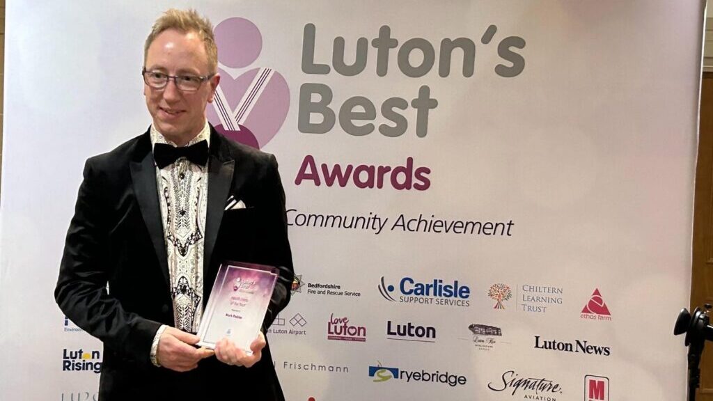 The Health Hero honour was awarded to Mark Pedder by Love Luton as part of their Luton’s Best awards