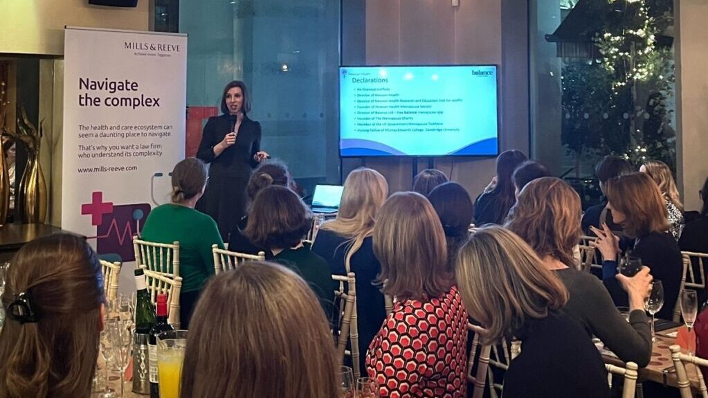 Newson Health, Menopause & Wellbeing Centre founder Dr Louise Newson speaks at the Women in Health and Care Network event